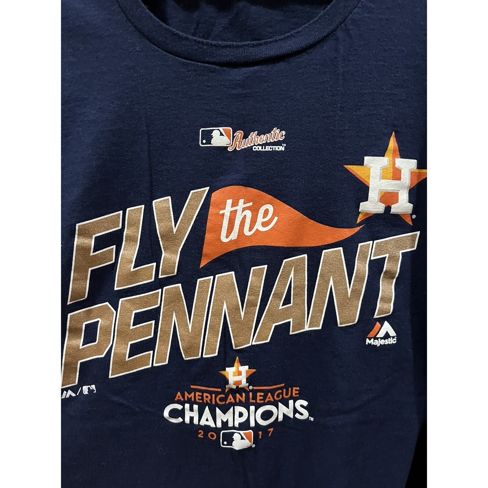 Houston Astros T Shirt Mens Large Navy 2017 World‎ Series MLB Baseball Tee